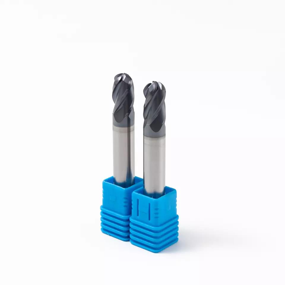 AlCrn enduisant la fraise en bout solide de carbure d'outils de coupe de la commande numérique par ordinateur HRC55 pour l'acier inoxydable